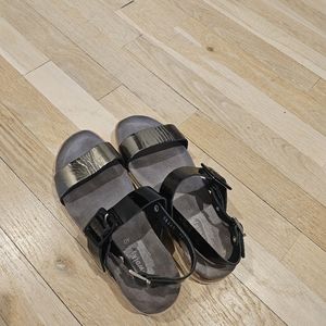 Wolky "Minori" black and silver sandals. Worn once!